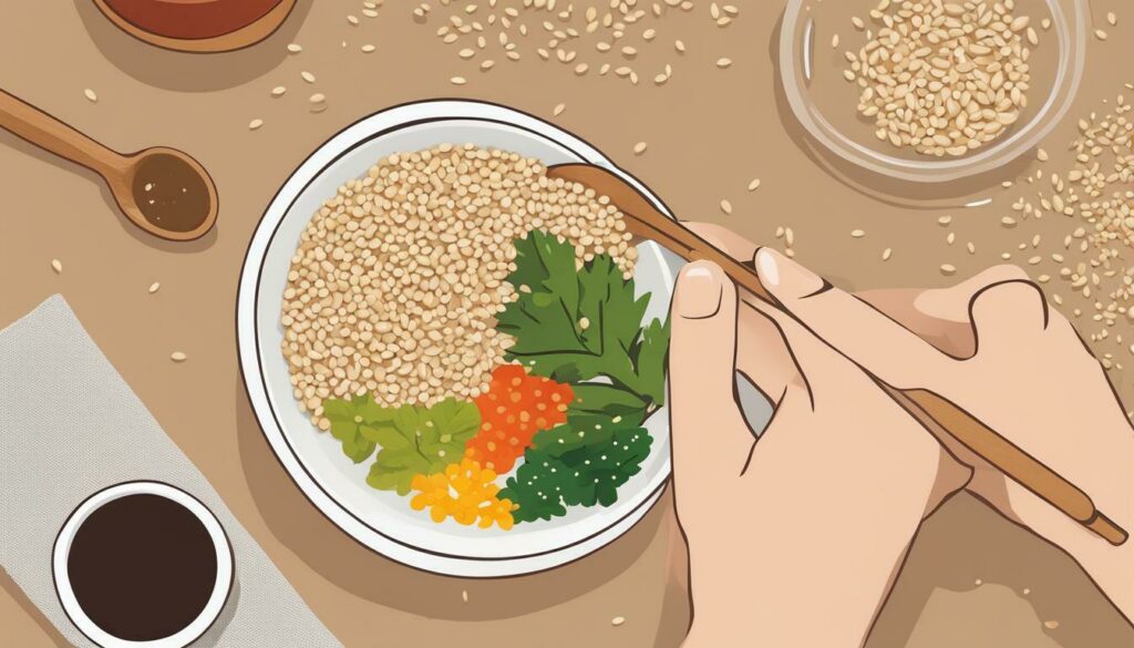 فوائد السمسم على الريق