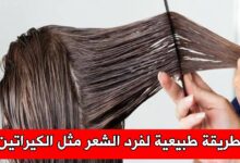 طريقة طبيعية لفرد الشعر مثل الكيراتين